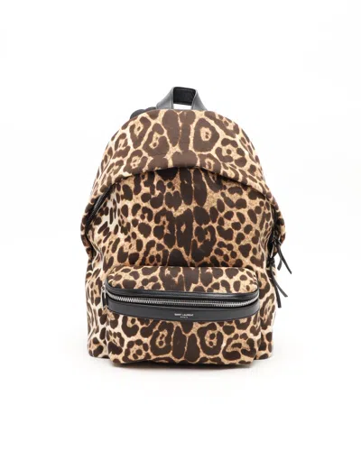 Saint Laurent Leopard City Backpack