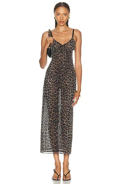 Saint Laurent Leopard Long Dress