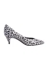 Saint Laurent Leopard Print High Heels In Black