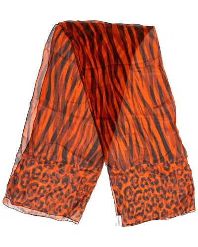 Pre-owned Saint Laurent Leopard Print Scarf - '00s (authentic Pre-loved)