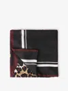 Saint Laurent Leopard Print Scarf In Black
