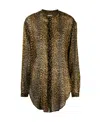 Saint Laurent Oversize Fit Shirt In Brown