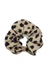 Saint Laurent Leopard-print Silk Hair Scrunchie In Neutral
