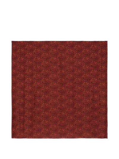 Saint Laurent Leopard-print Scarf In Red