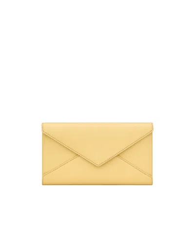 Saint Laurent Letter Large Wallet In Orange