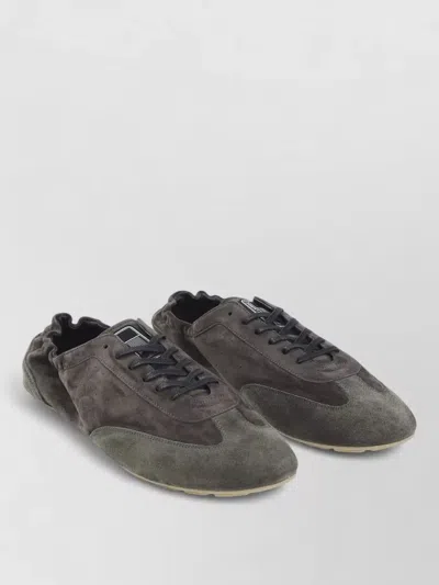Saint Laurent Lewis Lace Up Low Profile Sneakers In Gray