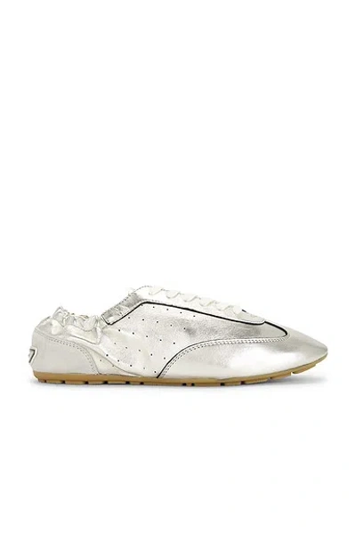 Saint Laurent Lewis Low Top Sneaker In Silver