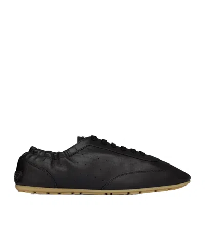 Saint Laurent Elasticized Heel Counter Sneakers For Men In Black