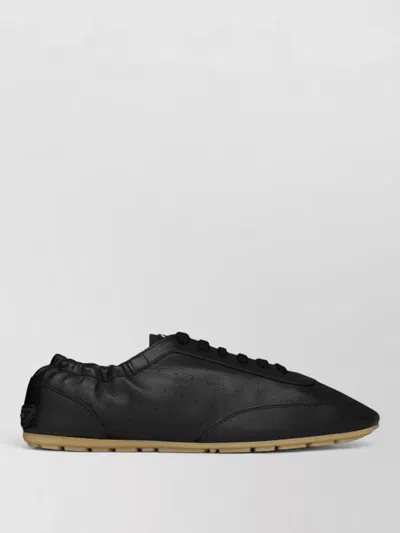 Saint Laurent Lewis Sneakers Elastic Heel Rubber Sole In Black