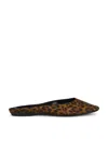Saint Laurent Lido Leopard-print Grosgrain Slippers In Manto Naturale