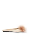 Saint Laurent Lido Satin Ballet Flats In Partridge Pink