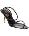 Saint Laurent Lidya 75 Leather Sandal In Black