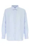 Saint Laurent Light Blue Oxford Shirt In Multi