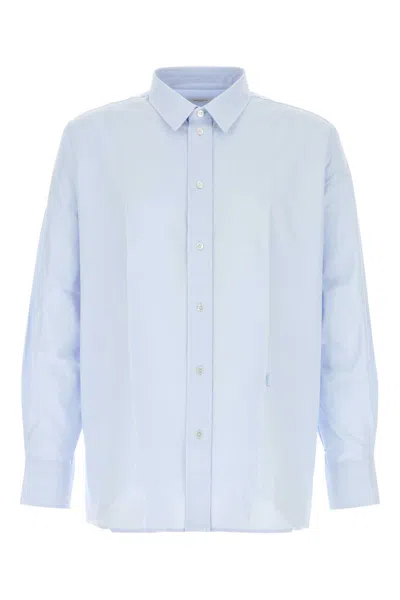 Saint Laurent Light Blue Oxford Shirt In Multi