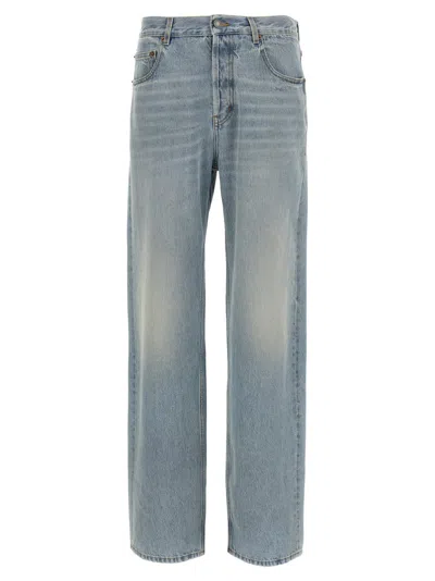 SAINT LAURENT LIGHT BLUE STONEWASHED JEANS