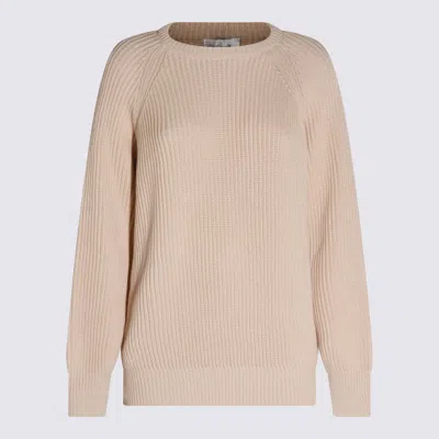 Saint Laurent Light Brown Cotton Knitwear