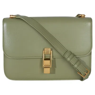 Pre-owned Saint Laurent Light Green Smooth Calfskin Le Carre Satchel