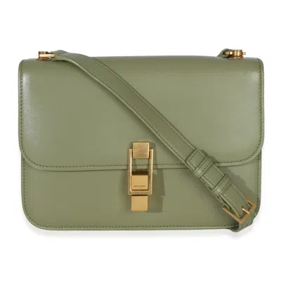 Pre-owned Saint Laurent Light Green Smooth Calfskin Le Carre Satchel