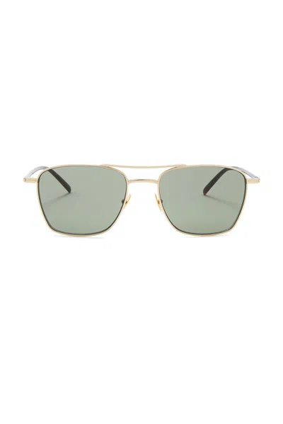 Saint Laurent Light Metal Pilot Sunglasses In Multi