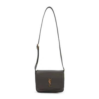 Saint Laurent Light Musk Nappa Leather Shoulder Bag In Black