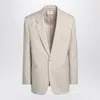 Saint Laurent Light Beige Single-breasted Wool Jacket Men In Neutral