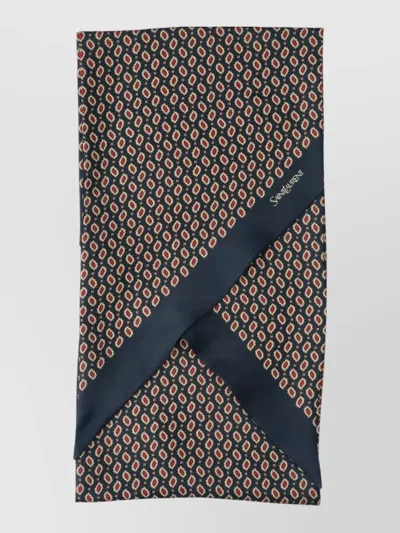 Saint Laurent Lightweight Patterned Square Bow Tie Accessory