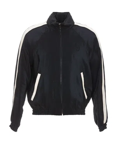 Saint Laurent Lightweight Zip-up Jacket In Black
