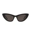 Saint Laurent Sl213 New Wave Lily Acetate Cat-eye Sunglasses In Black