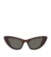 Saint Laurent Lily Cat Eye Sunglasses In Burgundy
