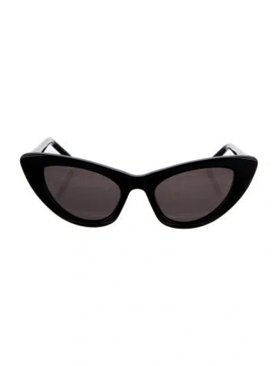 Pre-owned Saint Laurent Lily Cat-eye Sunglasses In Black