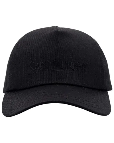 Saint Laurent Linen-blend Baseball Cap