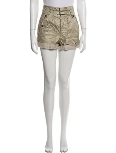 Pre-owned Saint Laurent Linen Mini Shorts