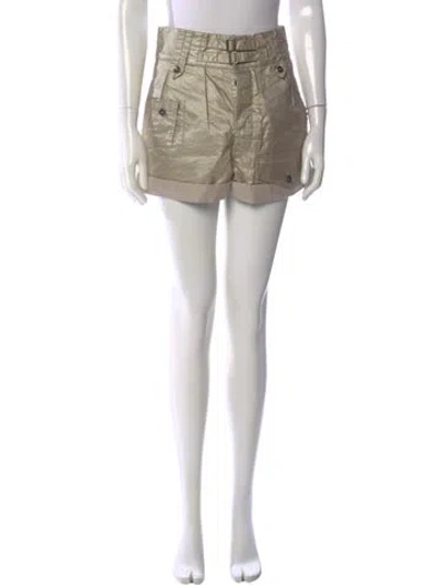 Pre-owned Saint Laurent Linen Mini Shorts W/ Tags