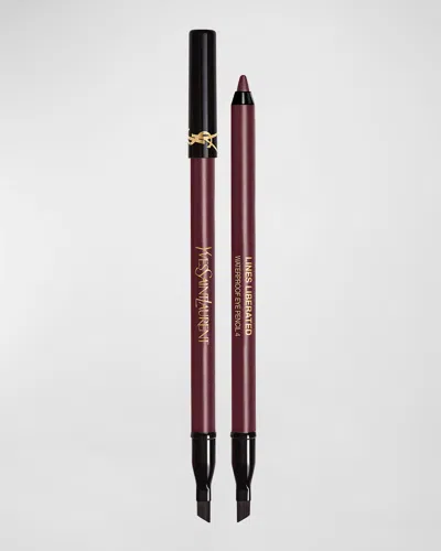 Saint Laurent Lines Liberated Dual-ended Waterproof Eyeliner In 04 Unrestricted Plum