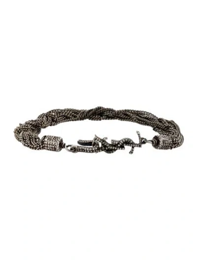 Pre-owned Saint Laurent Link Bracelet, 5.75" In Multi