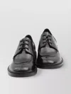 Saint Laurent Smooth Leather Linen Derbies Shoes In Black