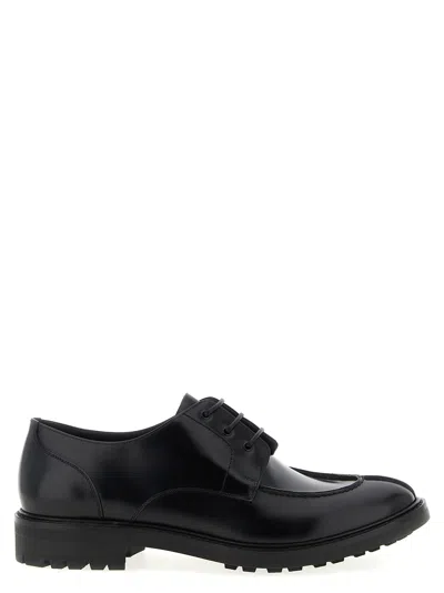 Saint Laurent Lino Lace Up Shoes Black In Multi