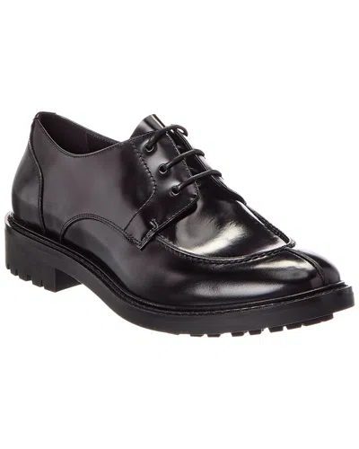 Saint Laurent Lino Leather Derby In Black