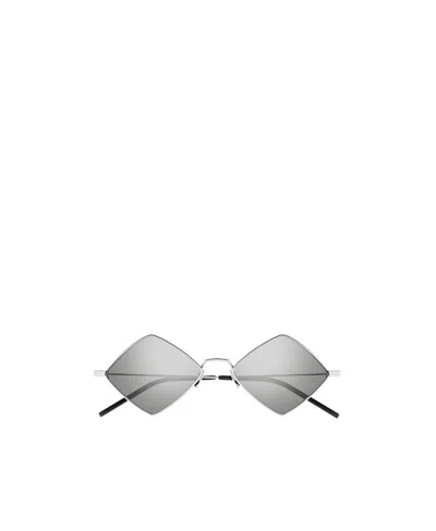 Saint Laurent Lisa Diamond-frame Sunglasses In Gray