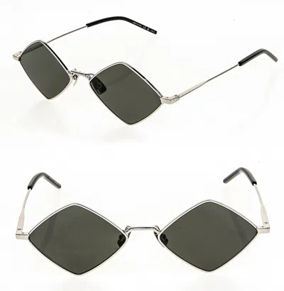 Pre-owned Saint Laurent Lisa Ysl Sl302 001 Silver Black Diamond Sunglasses 302 Wave In Gray