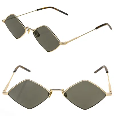 Pre-owned Saint Laurent Lisa Ysl Sl302 004 Gold Black Diamond Sunglasses 302 Wave In Gray