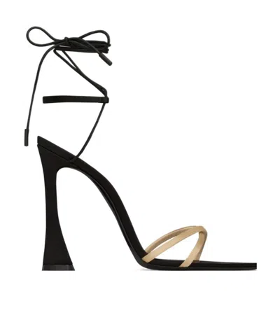 Saint Laurent Liza Open-toed High-heeled Sandals In Black