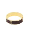 Saint Laurent Lizard Bangle In Scotch Brown & Dark Scotch Brown