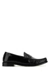 Saint Laurent Cassandre Patent Leather Loafers In Black
