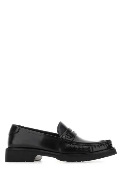 Saint Laurent Monogram Loafers In Calfskin In Black