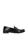 Saint Laurent Le Loafer Loafers In Polished Wrinkled Leather In Nero