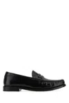 Saint Laurent Women's Leather Loafer With Monogram In Black