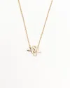 Saint Laurent Logo And Rhinestone Necklace
