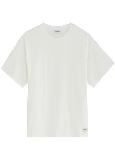 SAINT LAURENT SAINT LAURENT LOGO-APPLIQUÉ COTTON-BLEND T-SHIRT