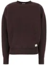 Saint Laurent Chocolate Cotton Oversize Sweatshirt In Brown
